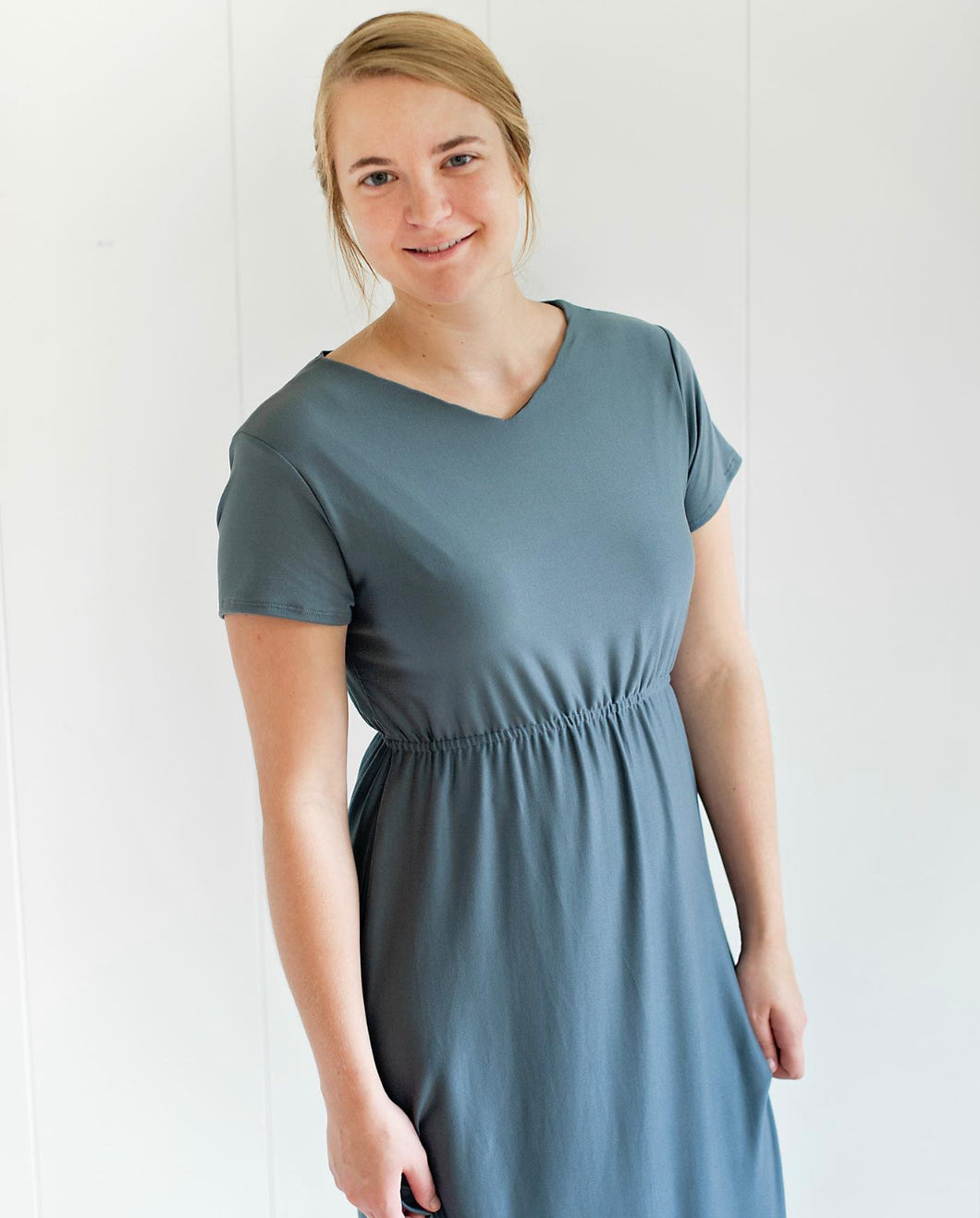Add v-neck to your dress
